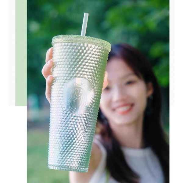 Starbucks 2023 China Green Apple 24oz Venti Studded Ship after 13th June