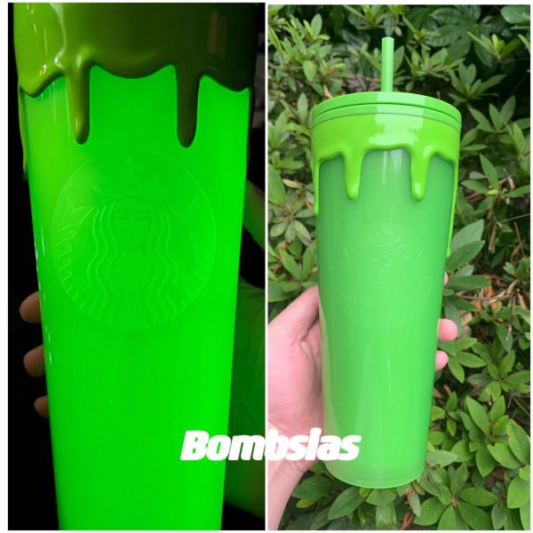 Minor Flaw with Tag Starbucks US Halloween Green Drip Glow in the Dark Tumbler