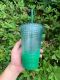Minor Flaw No Tag Starbucks UK Grande Green Gradient 16oz Grid Tumbler