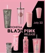 Preorder Starbucks 2023 Taiwan Black Pink Studded ship after 25th July