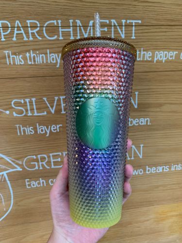 Starbucks 2023 China Love Rainbow 24oz Venti Studded