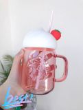 Starbucks 2020 China Summer Strawberry Ice Cream 16oz Glass Cup