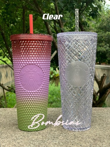 Minor Flaw No Tag Starbucks x Disney Clear Jewel Tumbler( with Latam Ombre Studded )