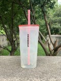 Minor Flaw No Tag Starbucks Mottled Milky Luster Iridescnet 18oz Glass Cup