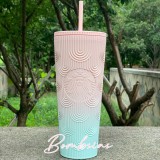 Starbucks 2023 Pink Green Scale 24oz Venti Tumbler