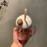Starbucks 2020 China Summer Strawberry Ice Cream 16oz Glass Cup