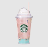 Starbucks 2023 Japan Summer Pink Ice Cream 16oz Plastic Tumbler ship in the end of July