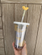 Starbucks 2023 Taiwan Yellow Flower 16oz Plastic Tumbler with Topper