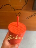 No Tag Starbucks Carrot Soft Touch Grid Tumbler with Lemon Studded