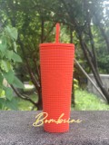 No Tag Starbucks Carrot Soft Touch Grid Tumbler with Lemon Studded