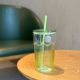 Starbucks 2023 China Music Carnival Green Stripe 16oz Glass Cup