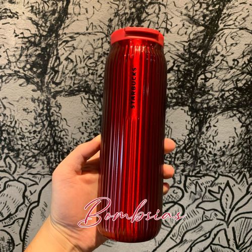 No Tag Starbucks Red Stripe 16oz SS Tumbler