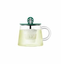 Starbucks 2023 Korea Glass Cup with tea strainer