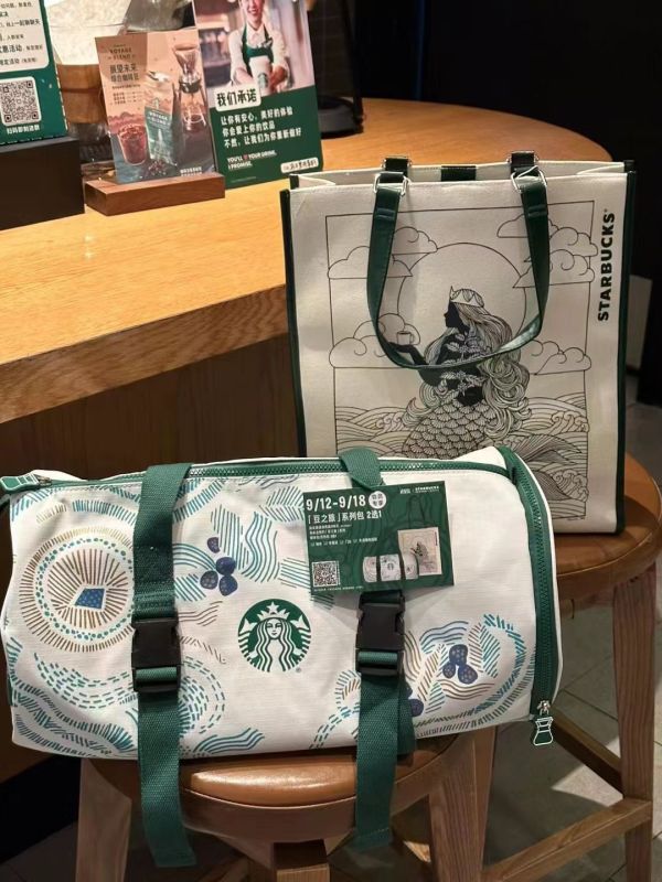 Starbucks 2023 China Siren Mermaid Tote Bag or Coffee Leaves Fitness Bag ship after 10th Oct.