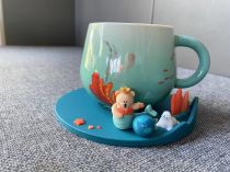 Starbucks 2023 Taiwan Undersea ecology 12oz Mug with Coaster