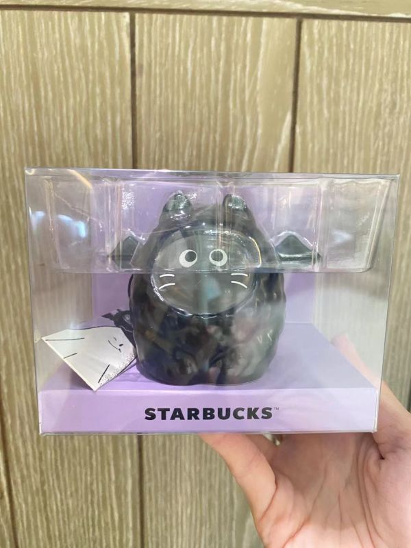 Starbucks 2023 Taiwan Halloween Black Cat Bat Toy Wind Bell