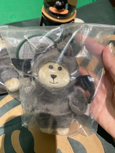 Starbucks 2023 Taiwan Halloween Black Cat Bat Mini Bear toy