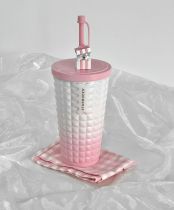 Starbucks 2023 China Pink Gift Husky Topper 20oz Pineapple SS Tumbler