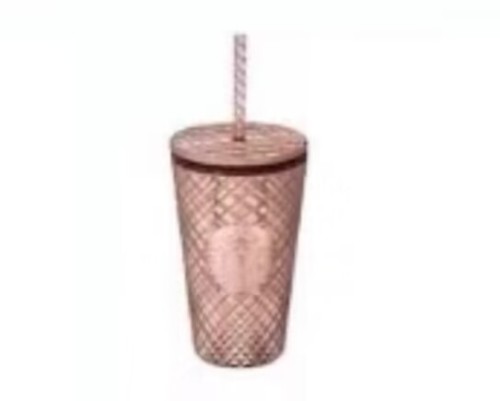 Preorder Starbucks 2023 Taiwan Holiday Metallic Gold Rose Gold Jewel 16oz Grande Tumbler ship in the earlier of Nov.