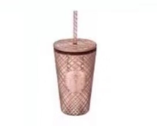 Preorder Starbucks 2023 Taiwan Holiday Metallic Gold Rose Gold Jewel 16oz Grande Tumbler ship in the earlier of Nov.