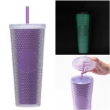 Starbucks 2023 Japan Halloween Purple Glow in the Dark 24oz Venti Studded Tumbler ship in the end of Oct.