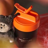 Starbucks 2023 China Halloween Costume Bear 17oz SS Tumbler with Keychain
