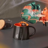 Starbucks 2023 China Halloween Black Bat Cat 15oz Mug with Coaster