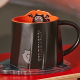 Starbucks 2023 China Halloween Black Bat Cat 15oz Mug with Coaster