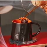 Starbucks 2023 China Halloween Black Bat Cat 15oz Mug with Coaster