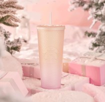 Starbucks 2023 China Orange Pink Ombre 24oz Studded