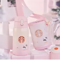Starbucks 2023 China Christmas Cute Pet Pink Thermos 19oz SS Tumbler