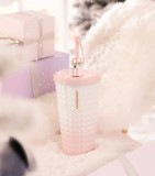 Starbucks 2023 China Pink Gift Husky Topper 20oz Pineapple SS Tumbler