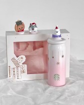 Starbucks 2023 China Christmas Cute Pet Husky Polar Bear 13oz SS Tumbler Gift Box