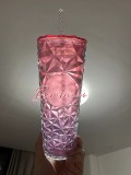 Preorder Starbucks 2023 China Chrismas Pink Purple Gradient Prism 24oz Diamond Tumbler ship in the earlier of Nov.