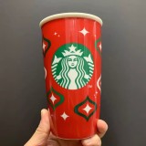 Starbucks 2023 Hongkong Christmas Red 12oz DW Mug