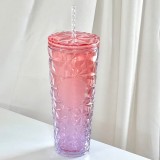 Preorder Starbucks 2023 China Chrismas Pink Purple Gradient Prism 24oz Diamond Tumbler ship in the earlier of Nov.