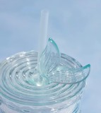 Starbucks 2023 China Christmas Blue Scale Glitter Siren Tail Topper 24oz Tumbler