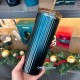 Starbucks 2023 Korea Christmas Dark Blue Stripe 16oz SS Tumbler