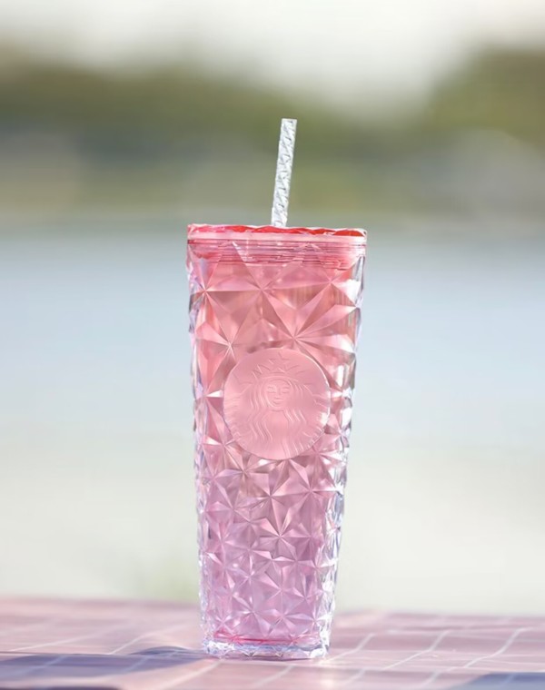 Preorder Starbucks 2023 China Chrismas Pink Purple Gradient Prism 24oz Diamond Tumbler ship in the earlier of Nov.