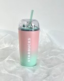 Starbucks 2023 China Christmas Pink Green Polar Bear 16oz SS Tumbler