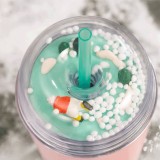 Starbucks 2023 China Christmas Pink Green Polar Bear 16oz SS Tumbler