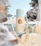 Starbucks 2023 China Christmas Green Thermos Cute Pet Polar Bear 21oz SS Tumbler