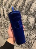 Minor Flaw No Tag Starbucks Chrome Blue Stripe Venti Tumbler