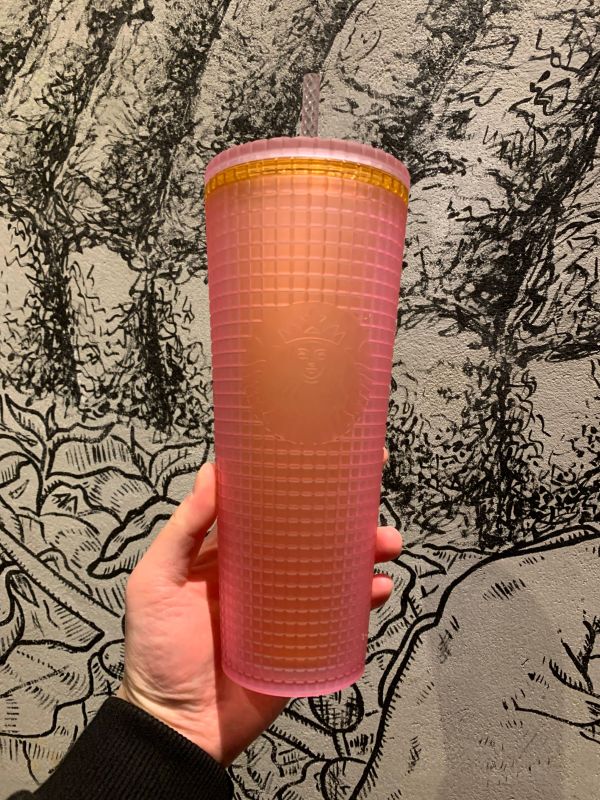 Minor Flaw No Tag Starbucks Pink Grid Venti Tumbler