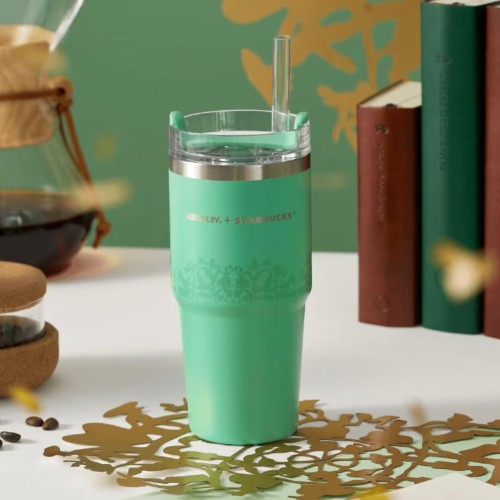 Starbucks 2023 China Christmas Andersen Paper Cuttings Green Stanley 14oz SS Tumbler