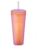 Preorder Starbucks 2024 Taiwan Soft Pink Grid 24oz Venti Tumbler ship after 3rd Jan. 2024