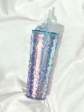 Starbucks 2023 China Christmas Star Moon Topper Blue Prism Diamond 24oz Tumbler