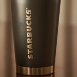 Starbucks 2023 China Black and White Houndstooth 12oz SS Tumbler with Sleeve