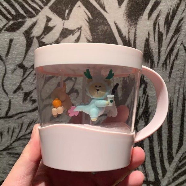 Starbucks 2024 China Year Of Dragon Horse Race Lamp Night Light Pink Display Toy
