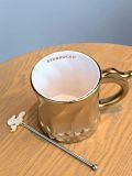 Starbucks 2024 China Year of Dragon Gold Scale 12oz Mug with Stick